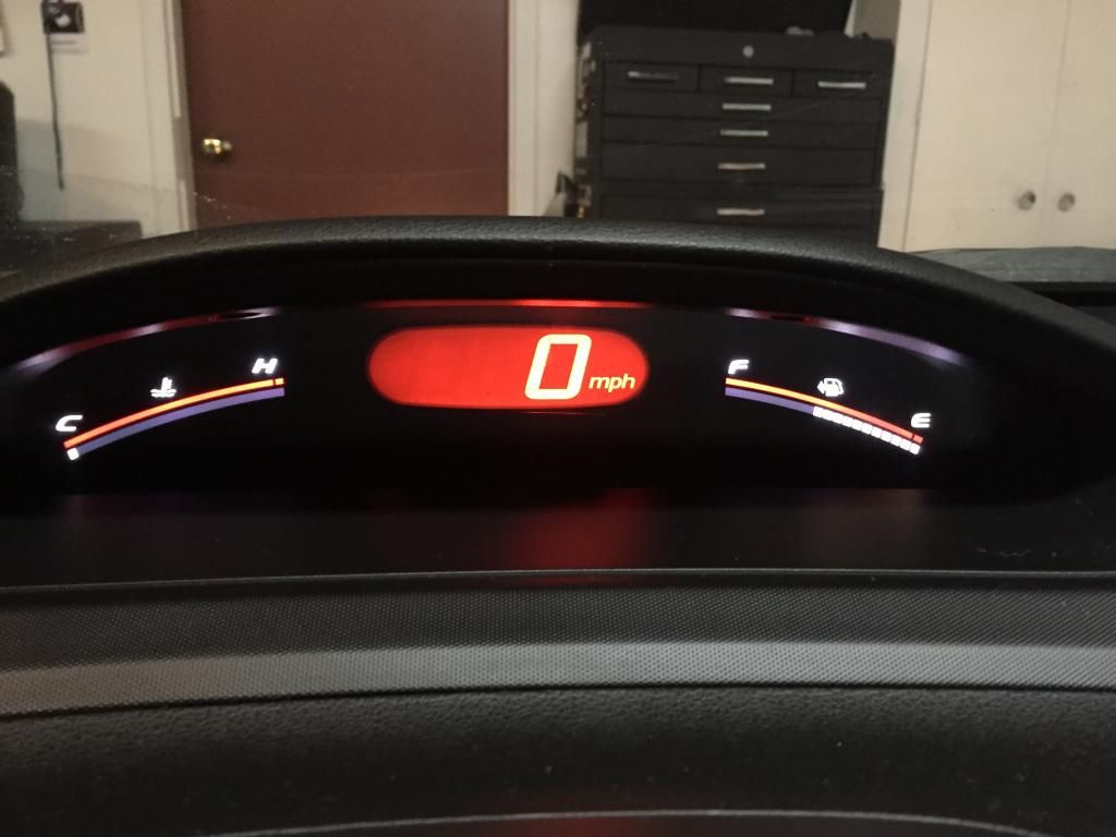 Valentine 1 Concealed Display in speedometer 8th Generation Honda